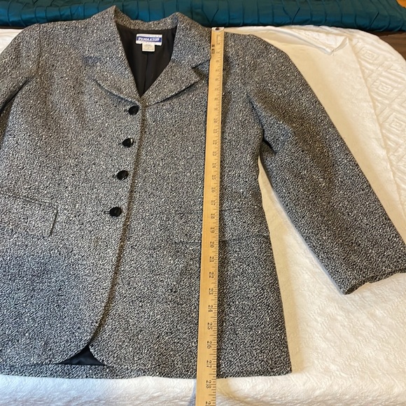 Vintage Pendleton Wool Jacket Blazer 8 Women’s Black Gray Grey - Picture 13 of 13